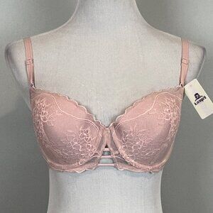 b.tempt'd No Strings Attached Contour Bra Corsetry Blush Pink Size 32D NWT